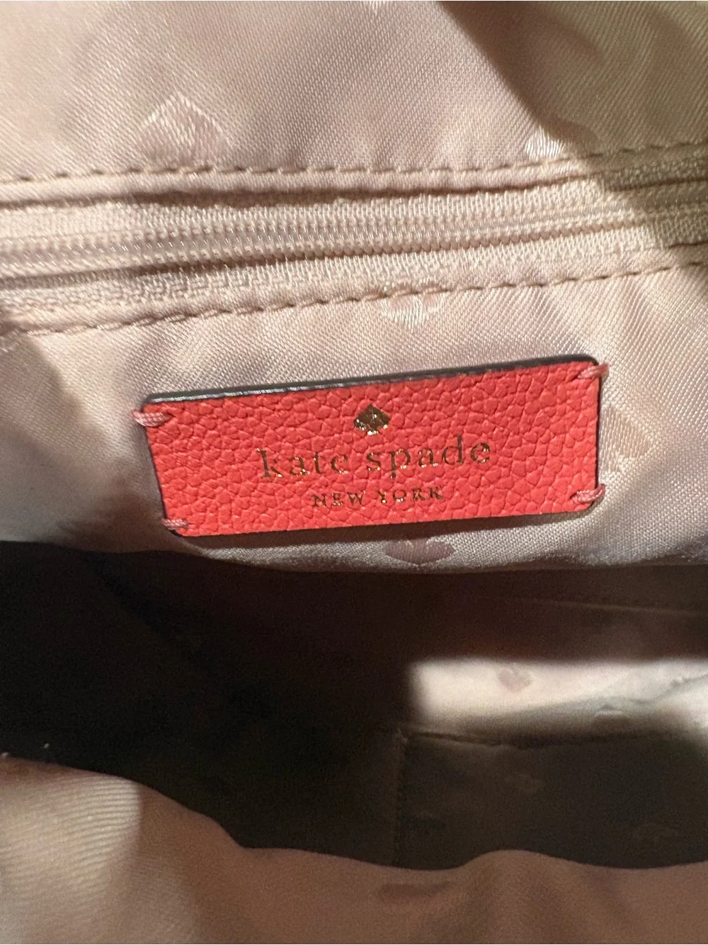 kate spade coral Leather Shoulder Hobo Bag